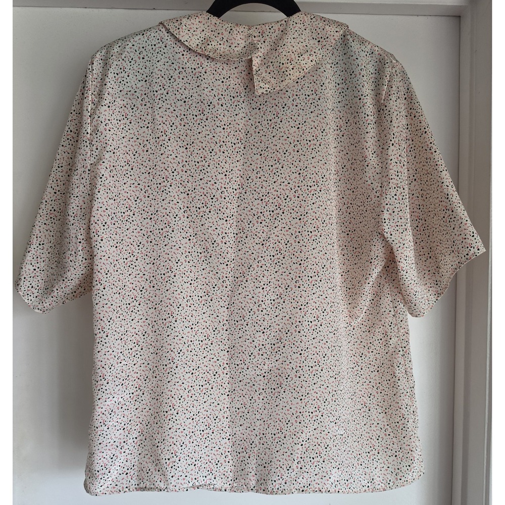 Vintage Franck Olivier Paris Blouse Multicolor Polka Dot Peter‎ Pan Collar